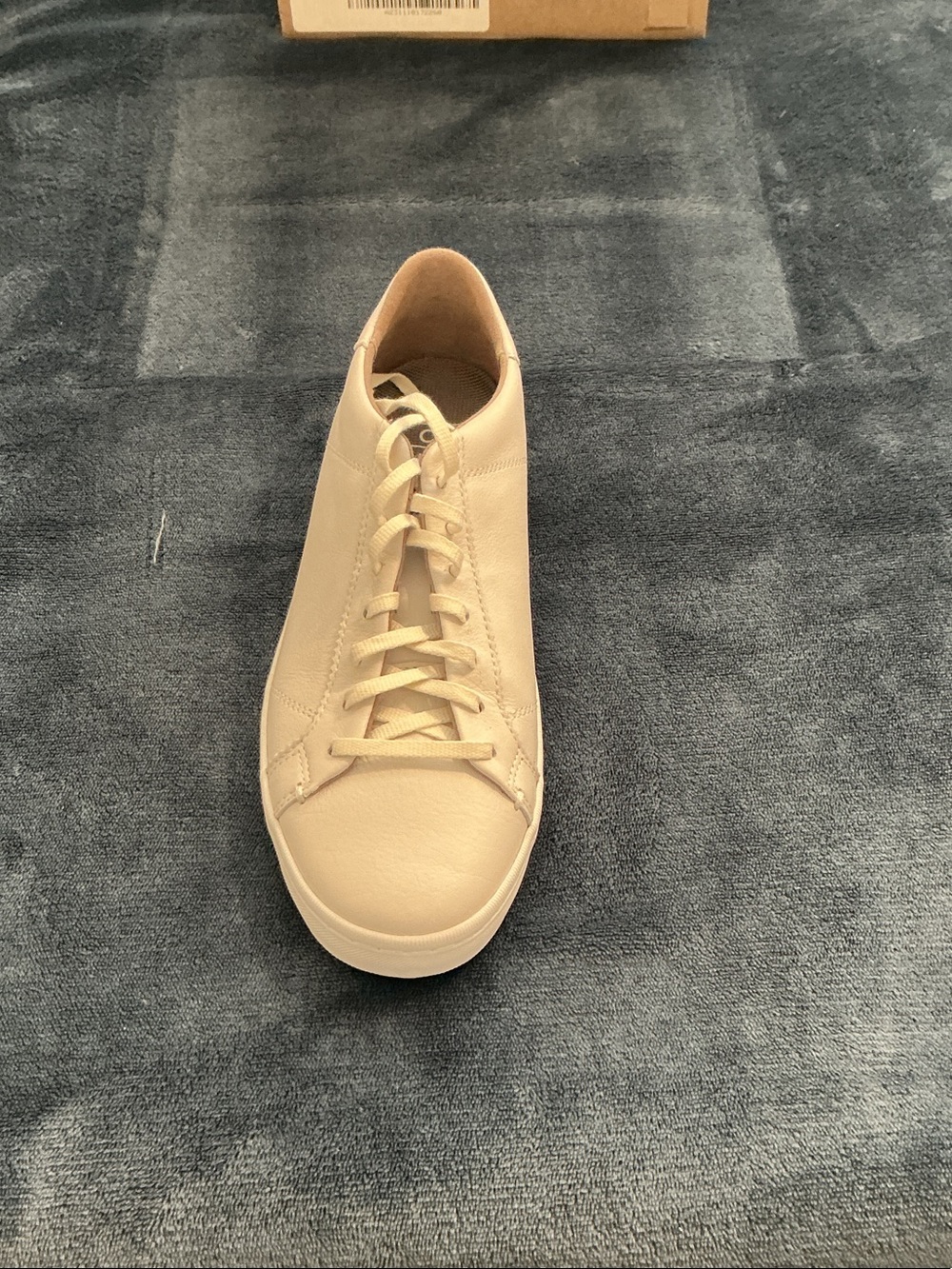 Cole Haan Neutral Cream Leather Low-Top Lace-Up Sneaker